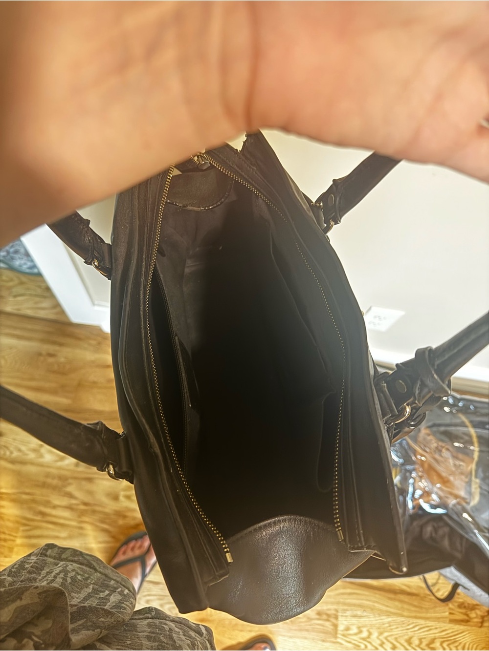 Coach Black Leather Satchel with Tassel Detail - Picture 3 of 5